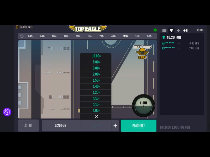 Играть на деньги в краш игру Top Eagle