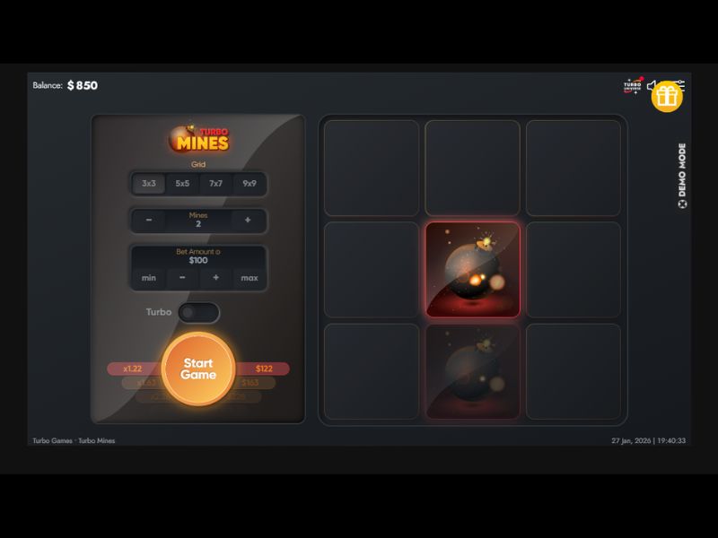 Lanzamiento de minas turbo