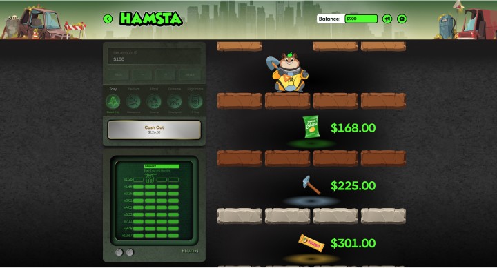 Play for money in Hamsta crash game at online casino