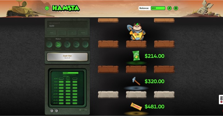 Hamsta Crash Game Features