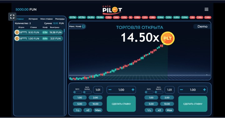 Где играть в Pilot Coin