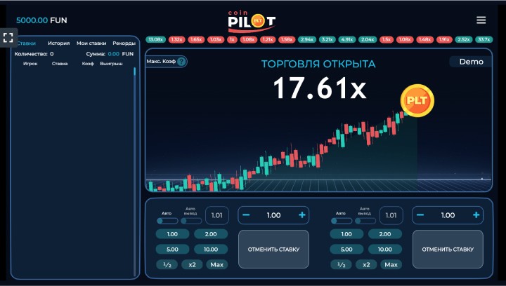 Играть бесплатно в слот Pilot Coin