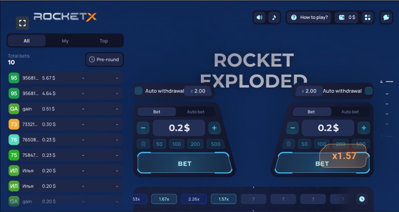 Advantages and disadvantages of Rocket X crash game