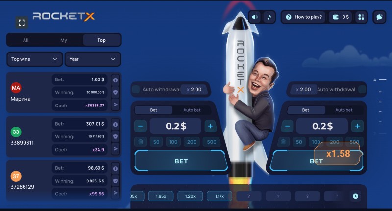 Play Rocket X for free and real money