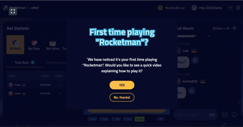 About the game Rocketman