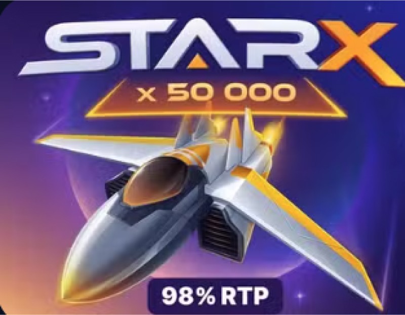 Play StarX crash game for money at online casino